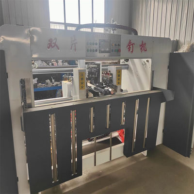 Macchina di cucitura semiautomatica a due pezzi per la fabbricazione di scatole ondulate