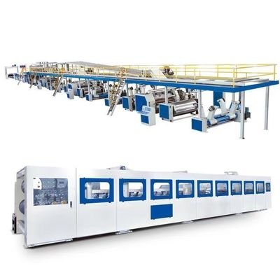 4500 kg Linea di produzione di cartone ondulato a tre strati ad alta velocità per imballaggi efficaci