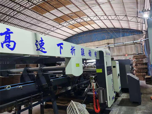 Personalizza la linea di produzione di scatole di cartone alimentazione automatica stampa slot ripiegatura colla linea di fasciatura