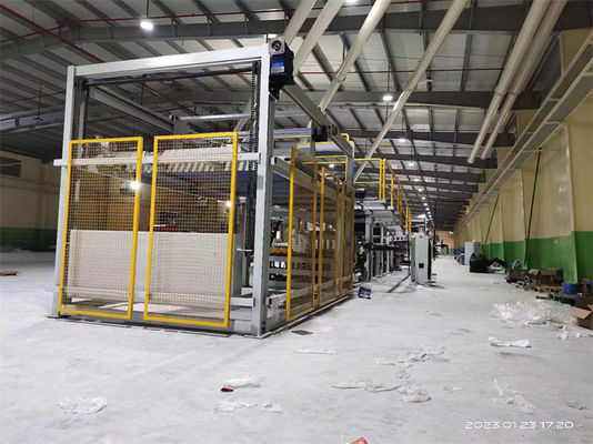 0.75KW Output orizzontale High Speed 5 Ply cartone ondulato Box linea di produzione