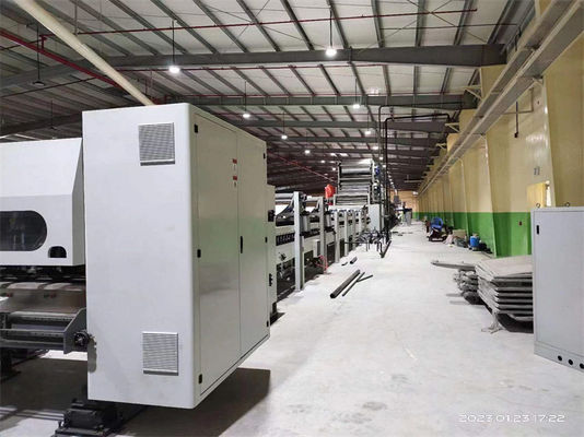0.75KW Output orizzontale High Speed 5 Ply cartone ondulato Box linea di produzione