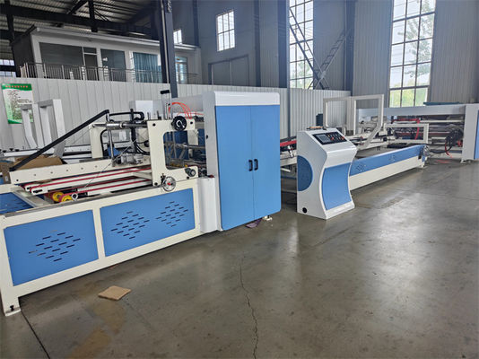 Materiale di imballaggio in legno Automatico 4 6 Corner Folder Gluer Machine Full Suction Feed