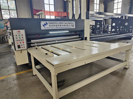 Semi-automatica Cartone Catena di alimentazione Flexo Stampa Slotting rotativa macchina di taglio a stampo