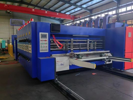 1-6 Colori Cartone ondulato Pizza Box Stampa Slotting Matrice di taglio Macchina di imballaggio