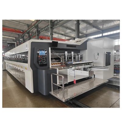 1-6 Colori Cartone ondulato Pizza Box Stampa Slotting Matrice di taglio Macchina di imballaggio
