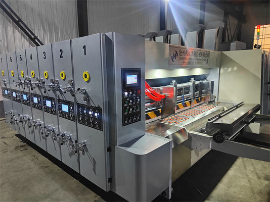 Stampa automatica a cartone ondulato ad alta velocità PLC per imballaggi di cartone