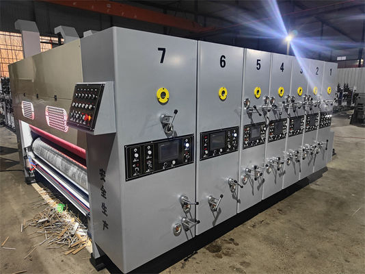 220V Cartone scatola di imballaggio cartone ondulato rotativo die Cutting Machine Flexo stampa Pizza Box Machine